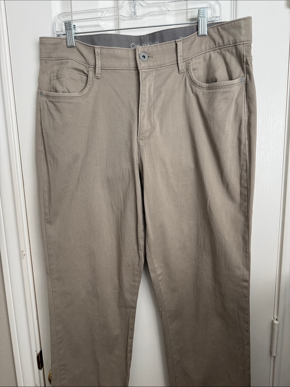 Calvin Klein Men’s Slim Straight Jeans - Taupe Brown
